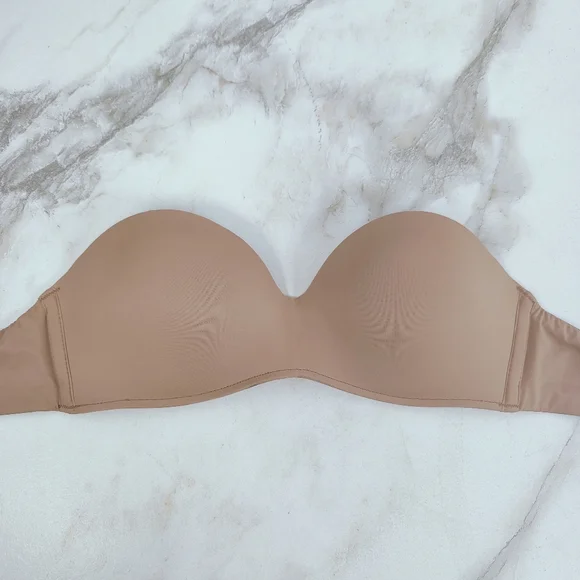 Intimissimi Nude Gioia Strapless Bandeau Push Up Ultralight Microfiber Bra, 36B - Picture 2 of 14